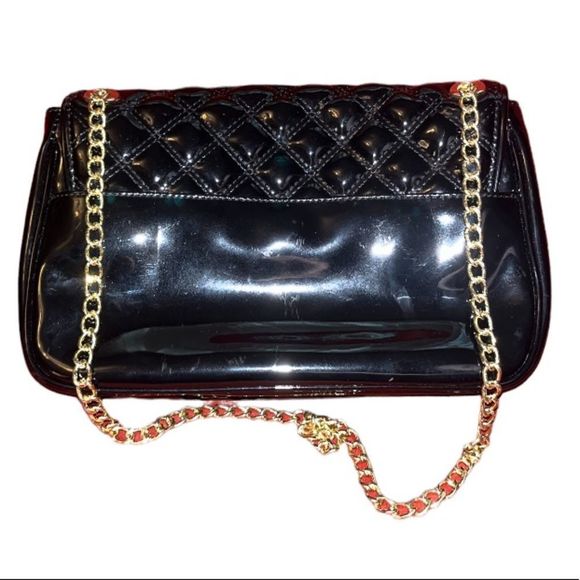 Anne Klein Ak Anne Klein Black Purse With Gold Chain - Women | Color: Black - Picture 2 of 12